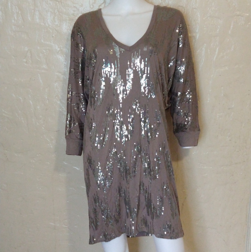 Anthropologie velvet tunic style dress Small